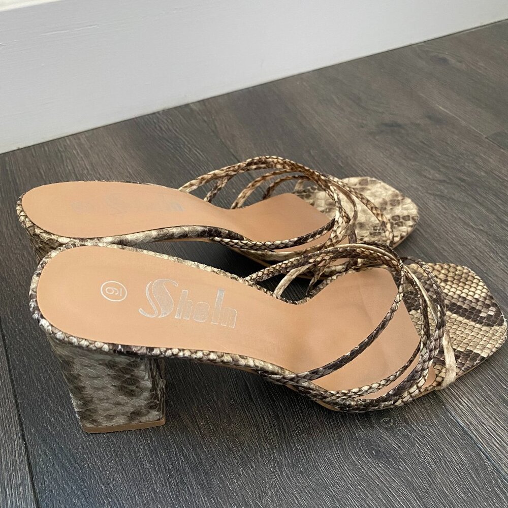 Snakeskin Shein Heels | Size: 9 | Style: Chunky Heel